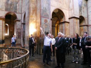 Frank-Walter Steinmeier. Führung durch die Sophienkathedrale in Kiew